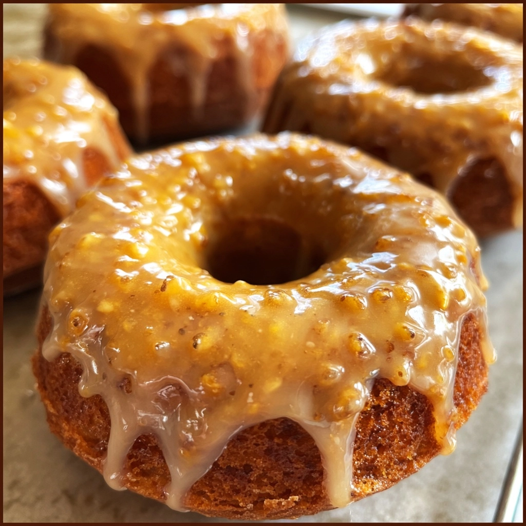 Baked Pumpkin Donuts with Maple Glaze