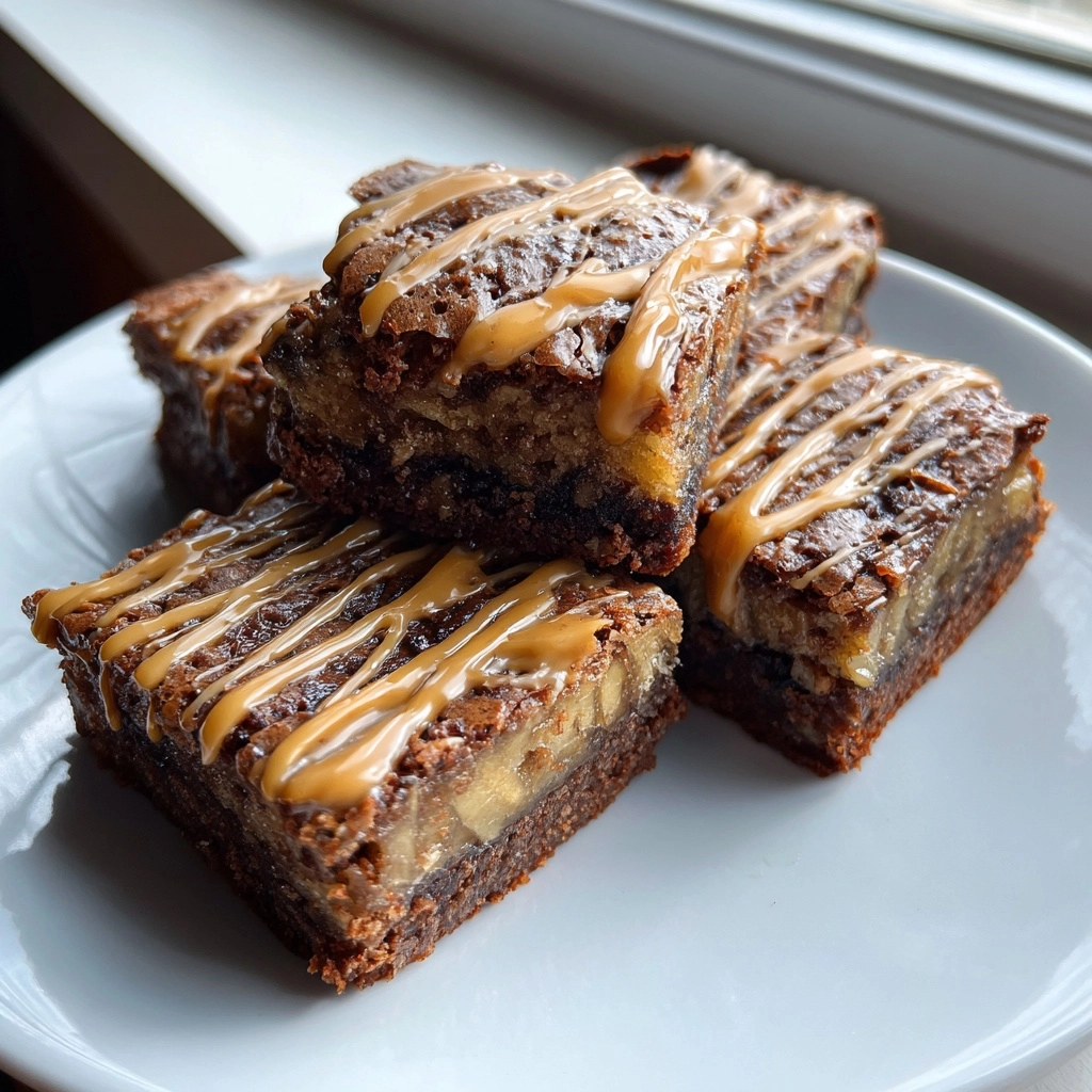 Banana Bread Brownies with Glaze