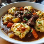 Beef Stew with Cheddar Herb Dumplings