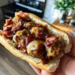Bourbon BBQ Bacon Cheeseburger Meatball Subs Ready in 30 Minutes