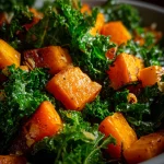 Butternut Squash Kale Salad with Warm Cider Vinaigrette