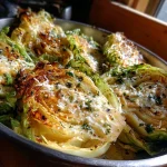 Cabbage Steaks with Garlic Butter Parmesan