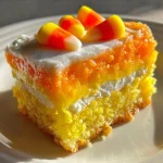 Candy Corn Poke Cake