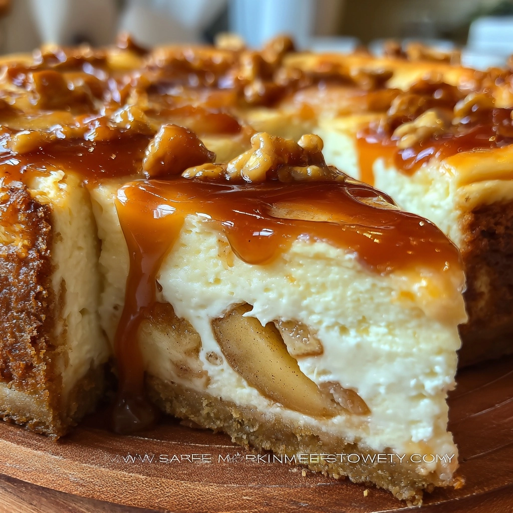 Caramel Apple Cheesecake Bars