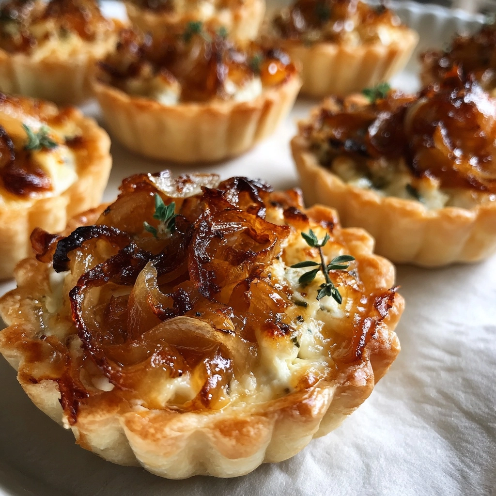 Caramelized Onion Goat Cheese Tartlets