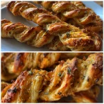 Caramelized Onion Sage Puff Pastry Twists
