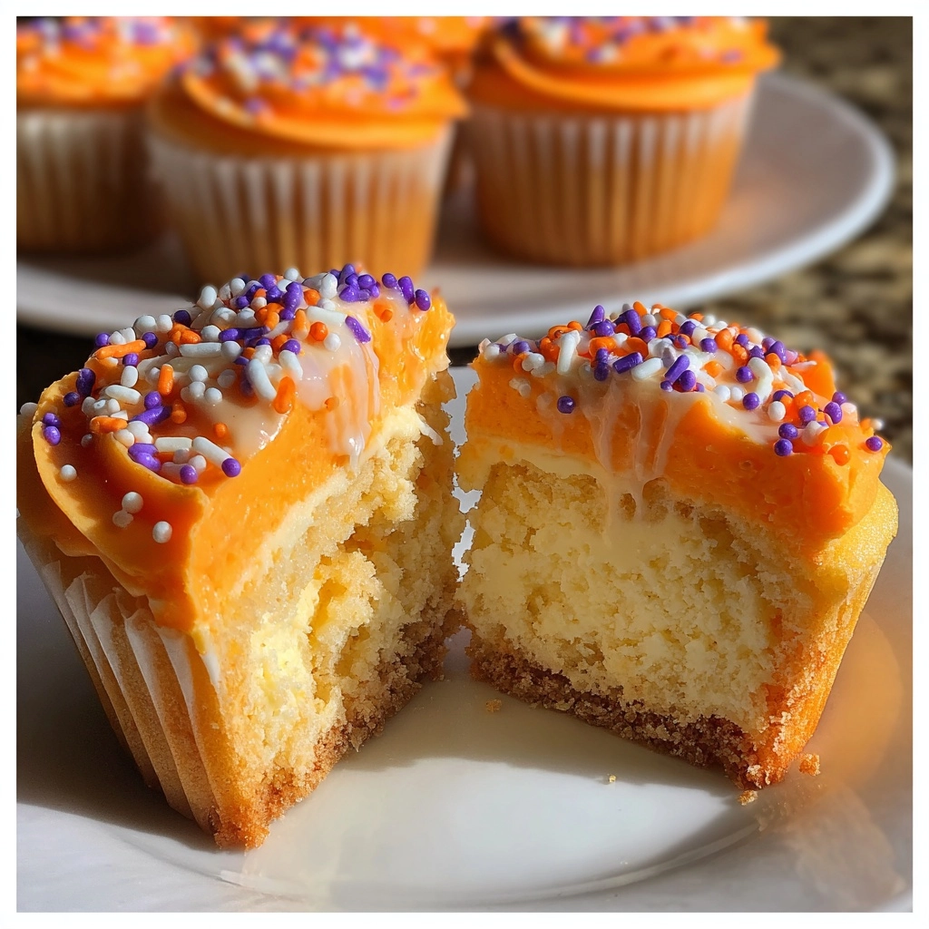 Cheesecake-Stuffed Halloween Cupcakes – Hungry Happenings
