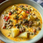Cheesy Hamburger Potato Soup