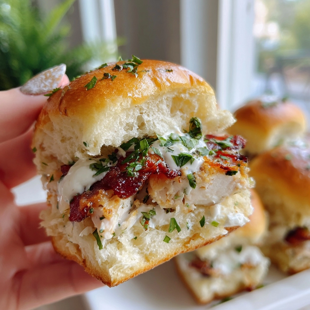 Chicken Bacon Ranch Sliders