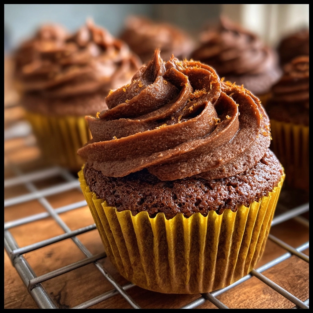 Chocolate Pumpkin Cupcakes