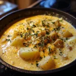 Cozy Cheddar Garlic Herb Potato Soup Recipe Delight