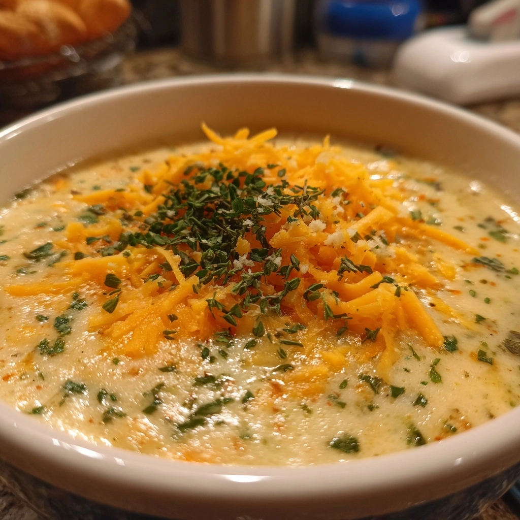 Cozy Cheddar Garlic Herb Potato Soup Recipe for Comfort