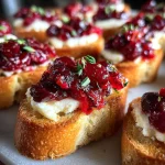Cranberry Brie Crostini