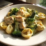 Creamy Garlic Parmesan Tortellini with Chicken Broccoli