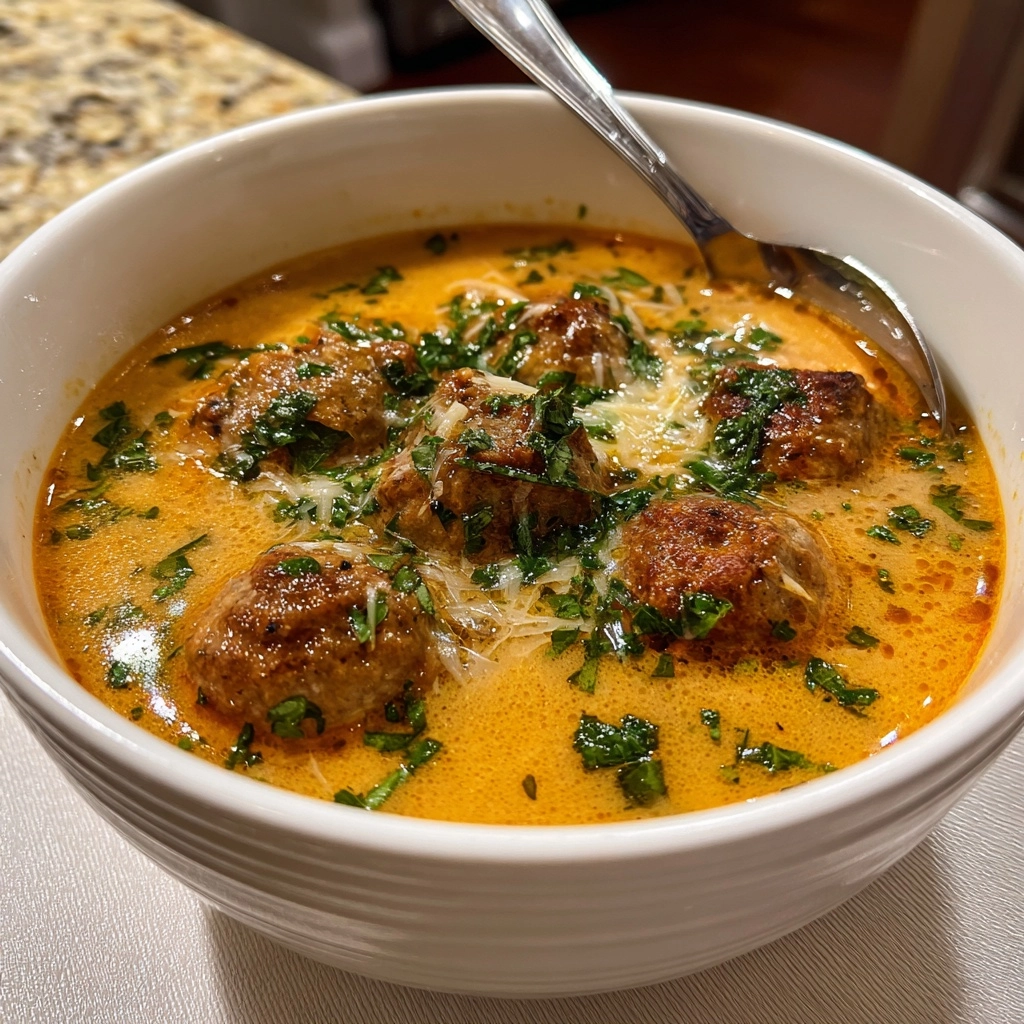 Creamy Italian Meatball Soup