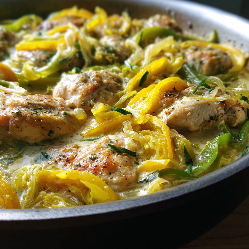 Creamy Pepperoncini Chicken Skillet: A Flavorful Delight