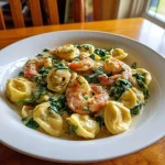 Creamy Shrimp & Spinach Tortellini