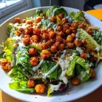 Crispy Chickpea Autumn Caesar Salad