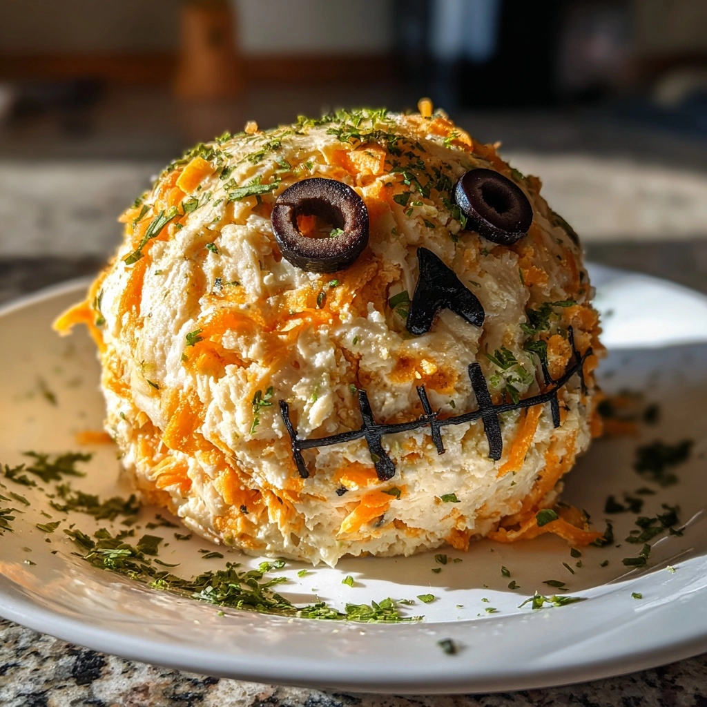 Delight Your Guests with This Skellington Cheese Ball Appetizer Recipe!