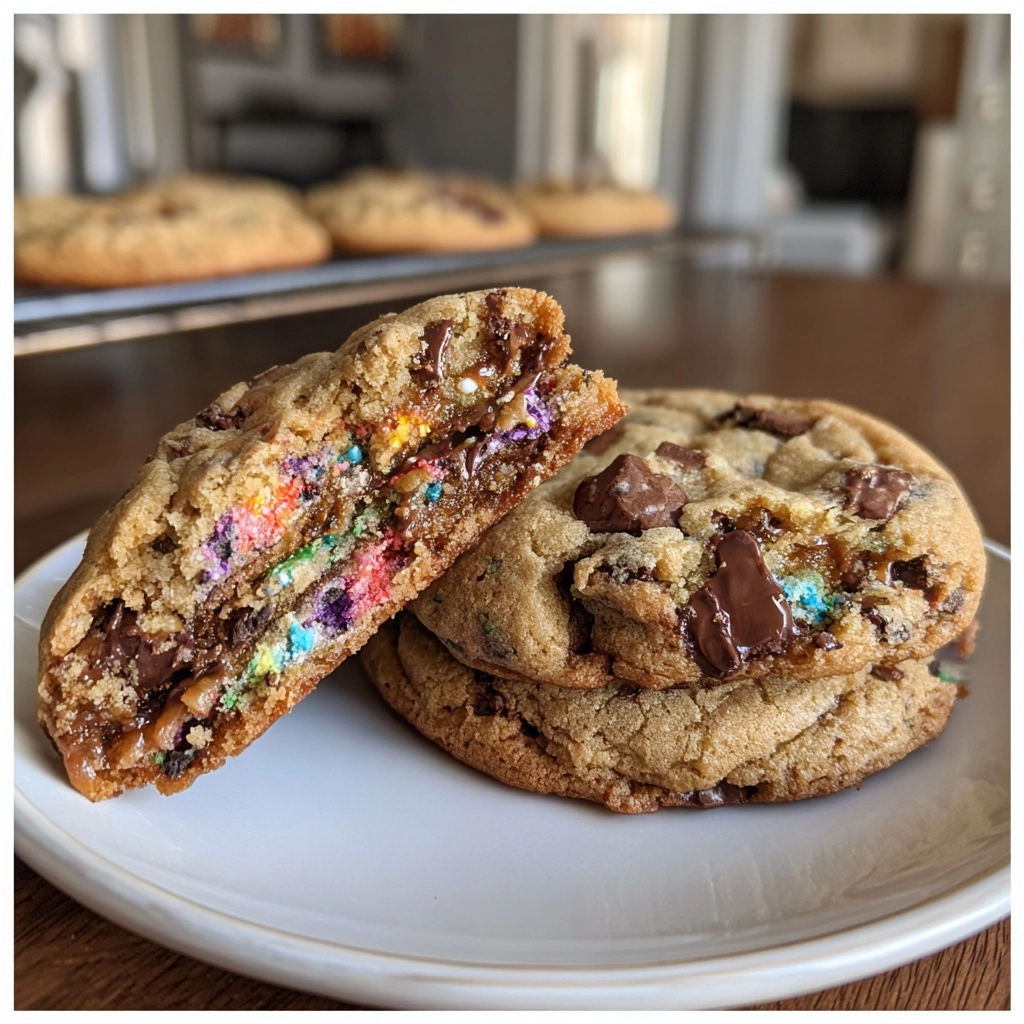 Easy Halloween Oreo Stuffed Chocolate Chip Cookies