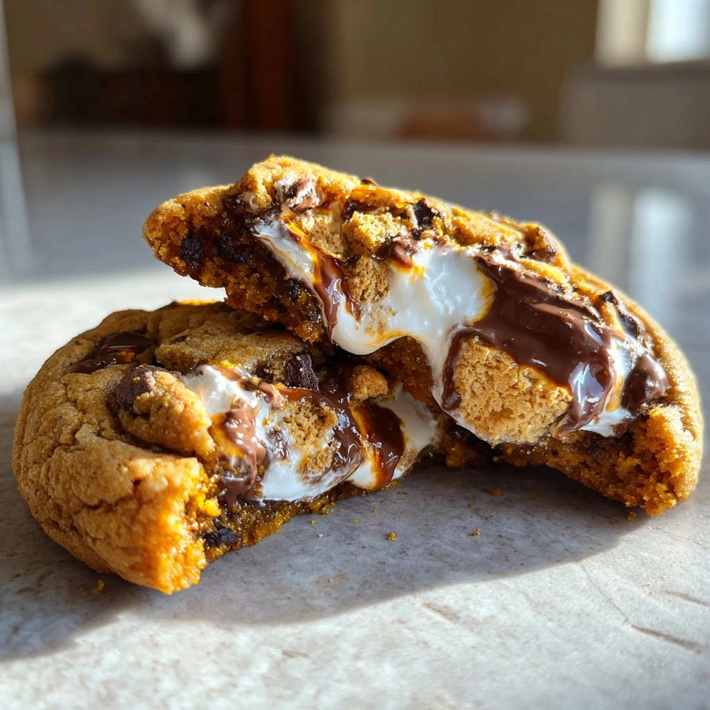 Fall Into Flavor with Irresistible Pumpkin S'mores Cookies!
