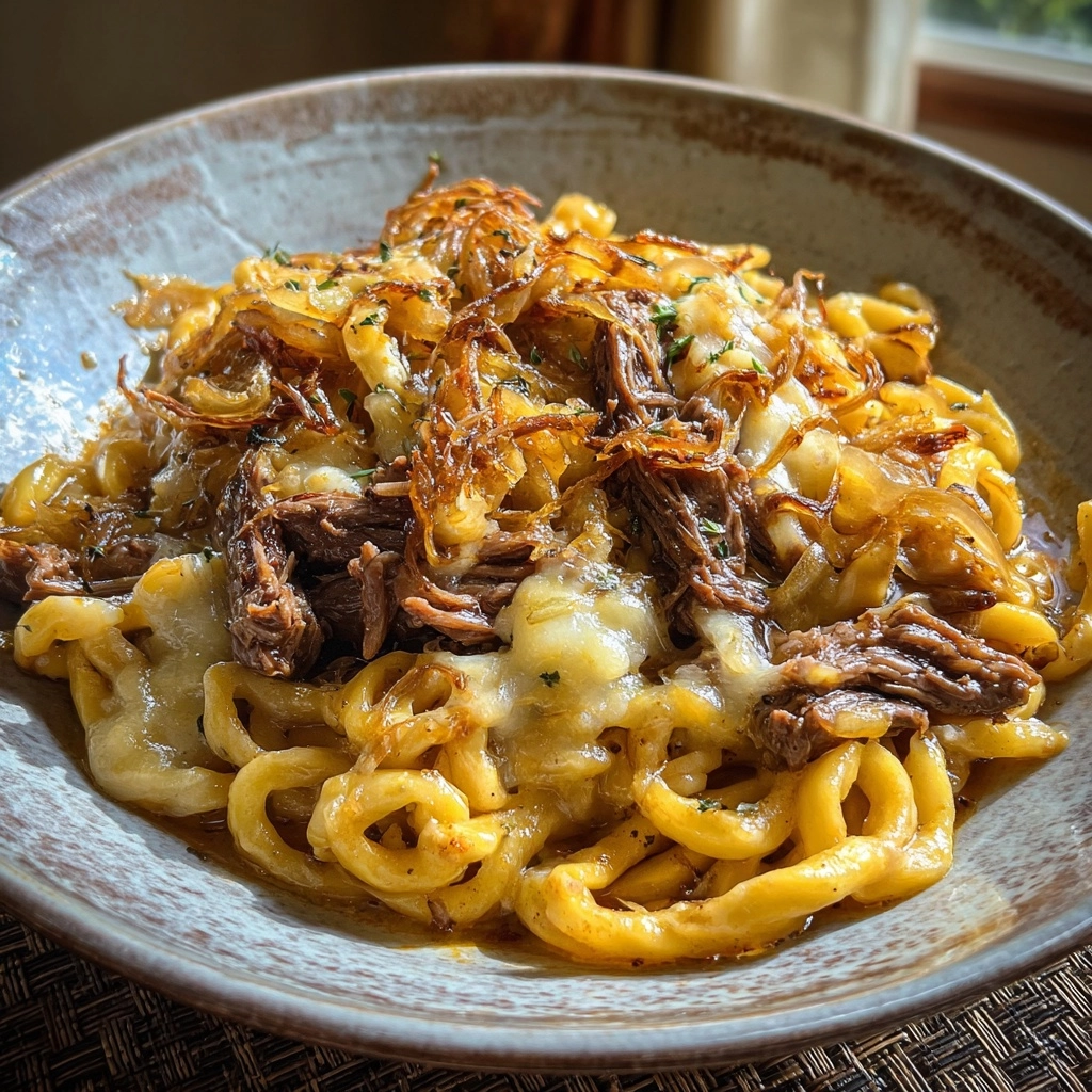 French Onion Beef Noodles