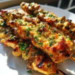 Garlic Parmesan Chicken Skewers