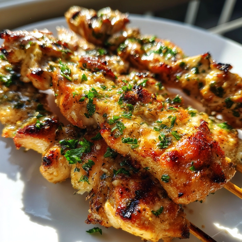 Garlic Parmesan Chicken Skewers