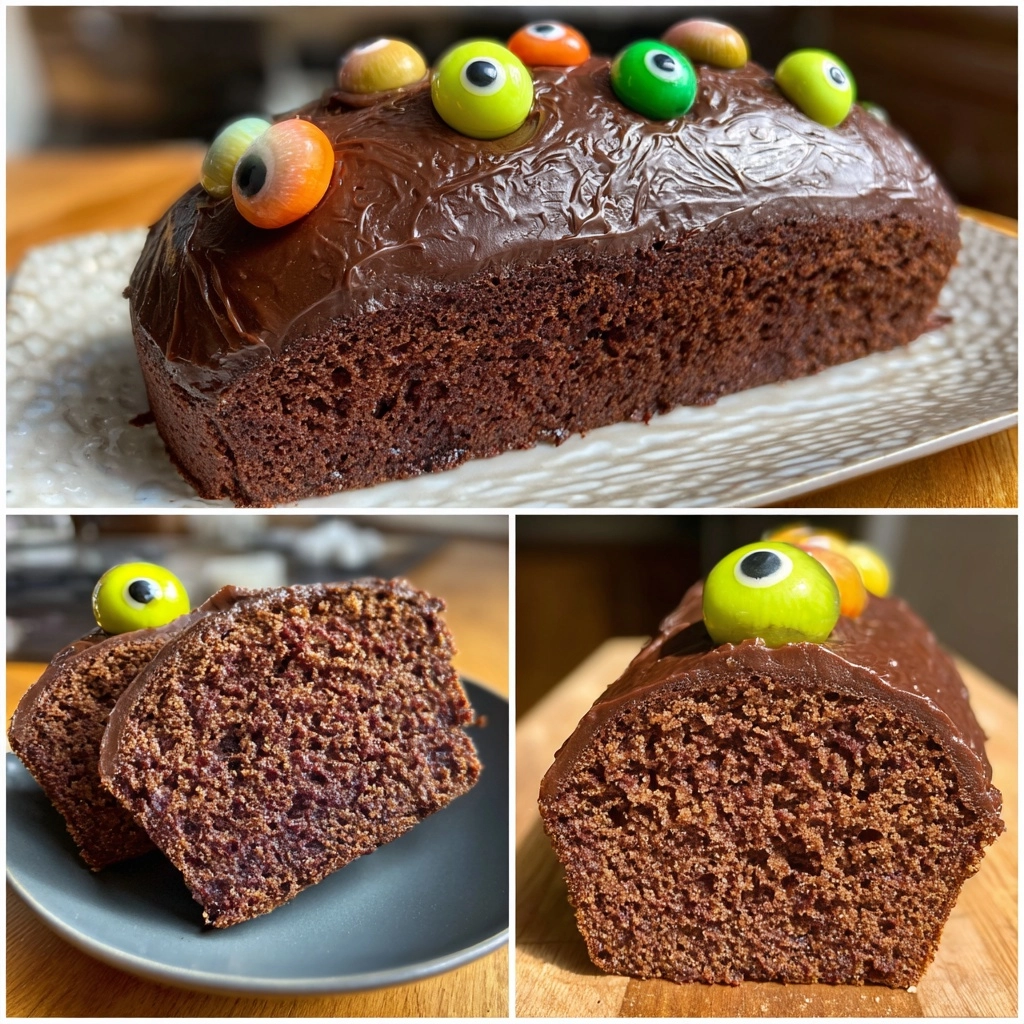Halloween Cake with Eyeballs (chocolate cake)