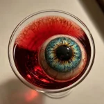 Halloween Martini (with eyeball garnish)