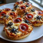 Halloween Mini Pizzas | Spooky Snack Board Ideas & Party Food