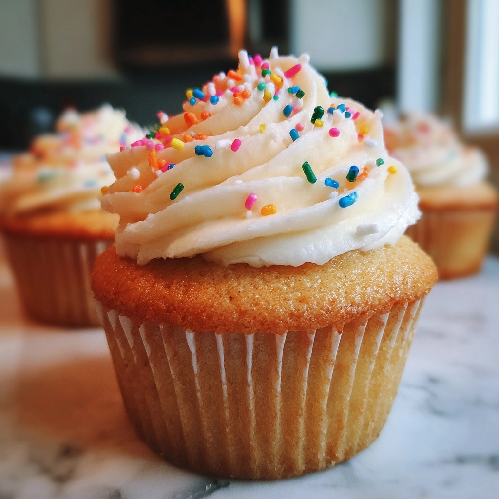 High Altitude Vanilla Cupcakes
