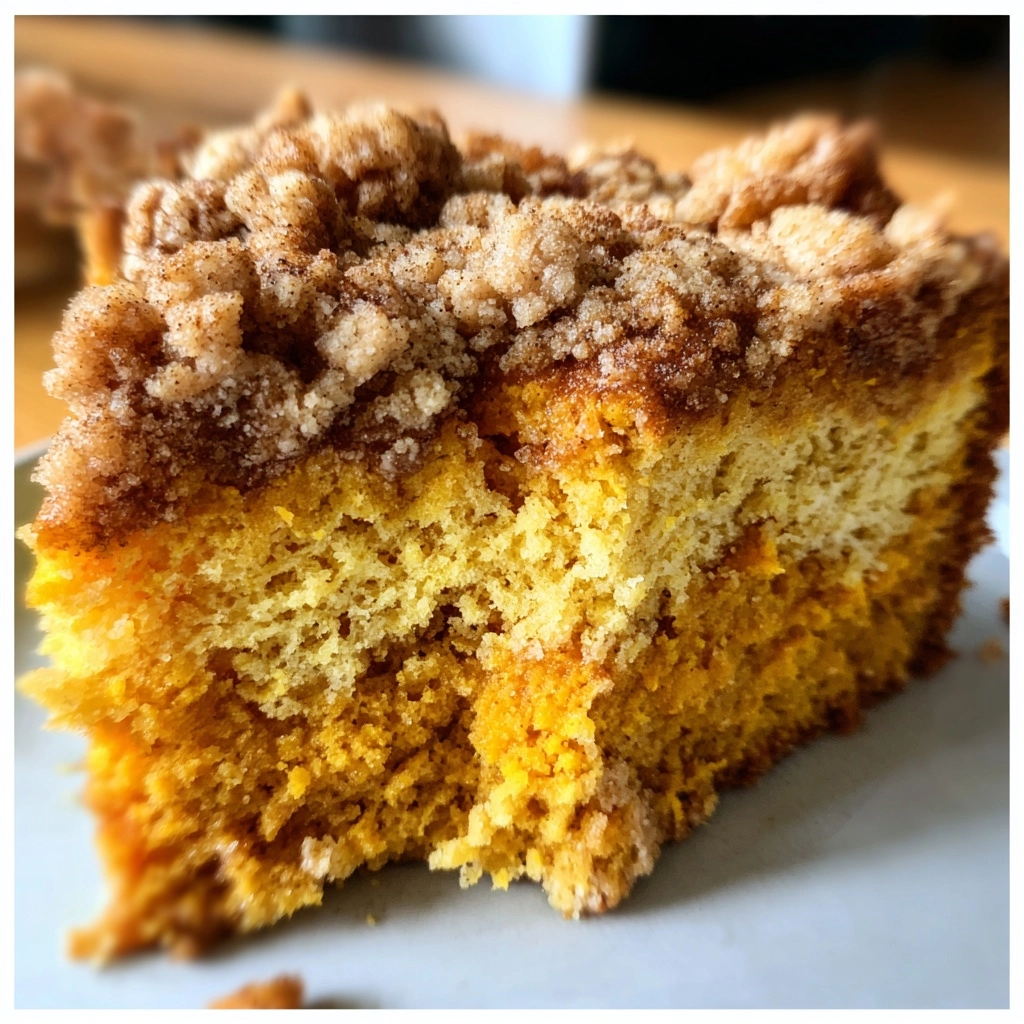 Irresistible Cinnamon Streusel Pumpkin Coffee Cake Recipe
