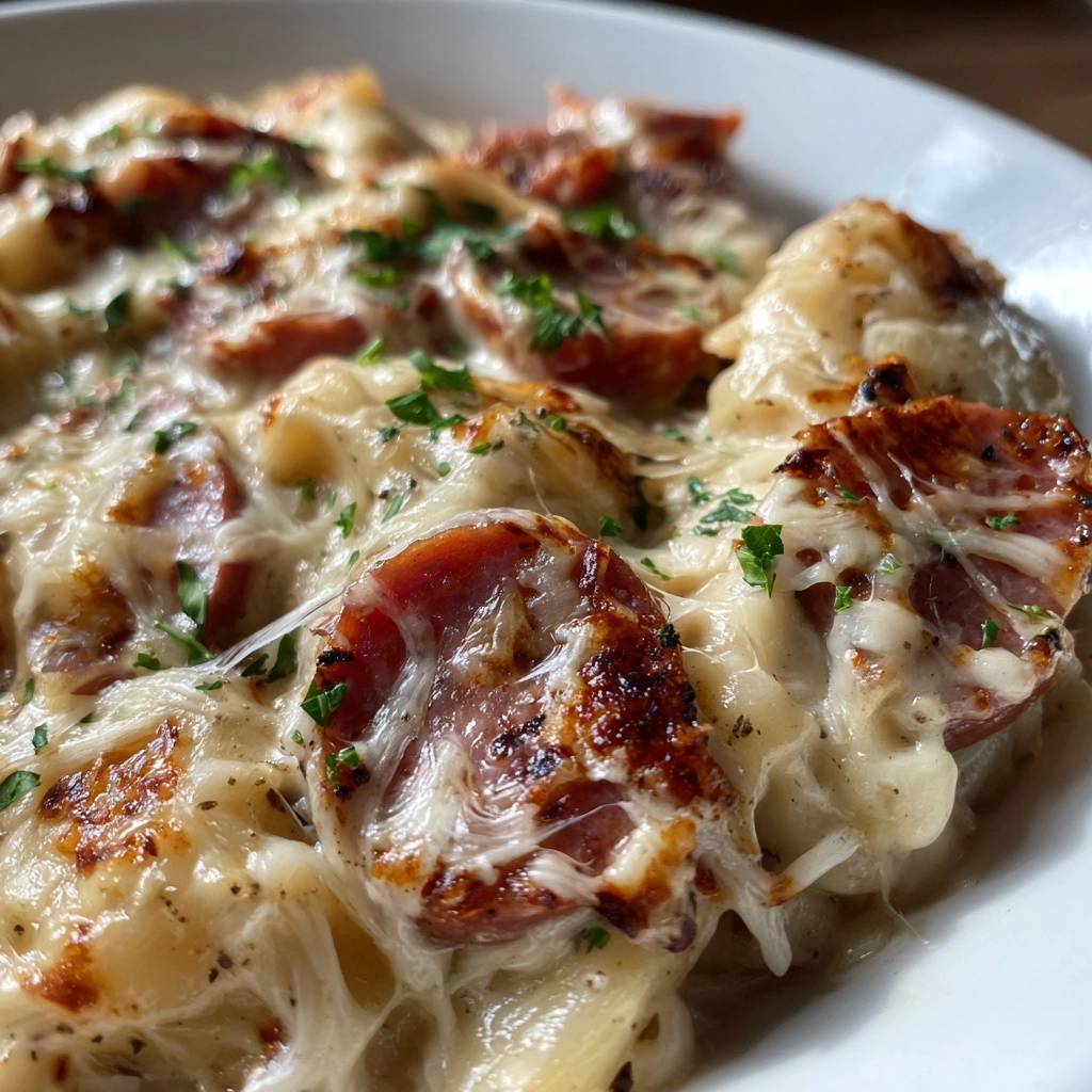 Irresistible Crockpot Pierogi Casserole with Kielbasa