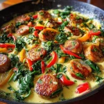 Irresistible Healthy Creamy Chicken Sausage Skillet Recipe