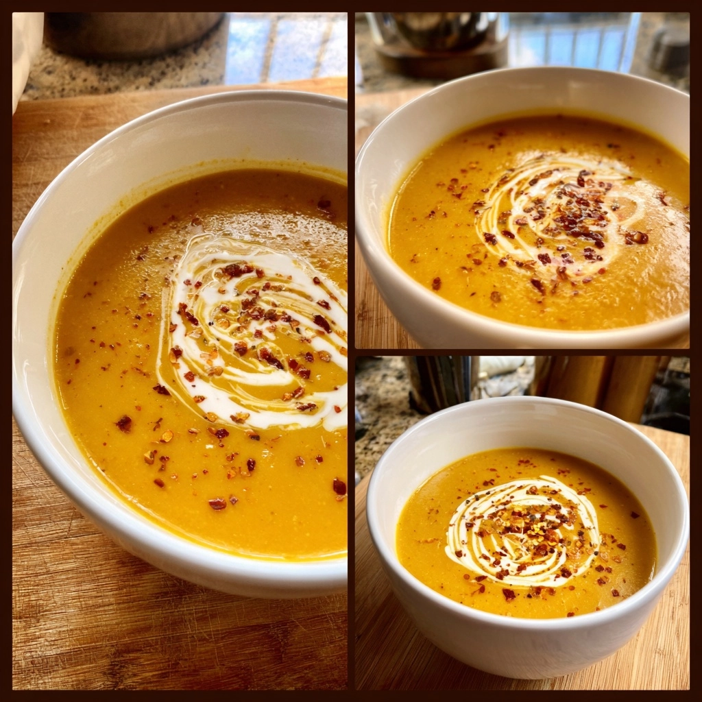 Irresistible Spicy Butternut Squash Sweet Potato Soup