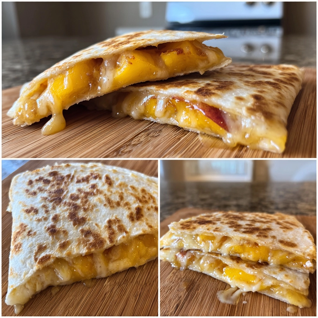 Irresistible Summer Snacks Peach Cheddar Honey Quesadillas