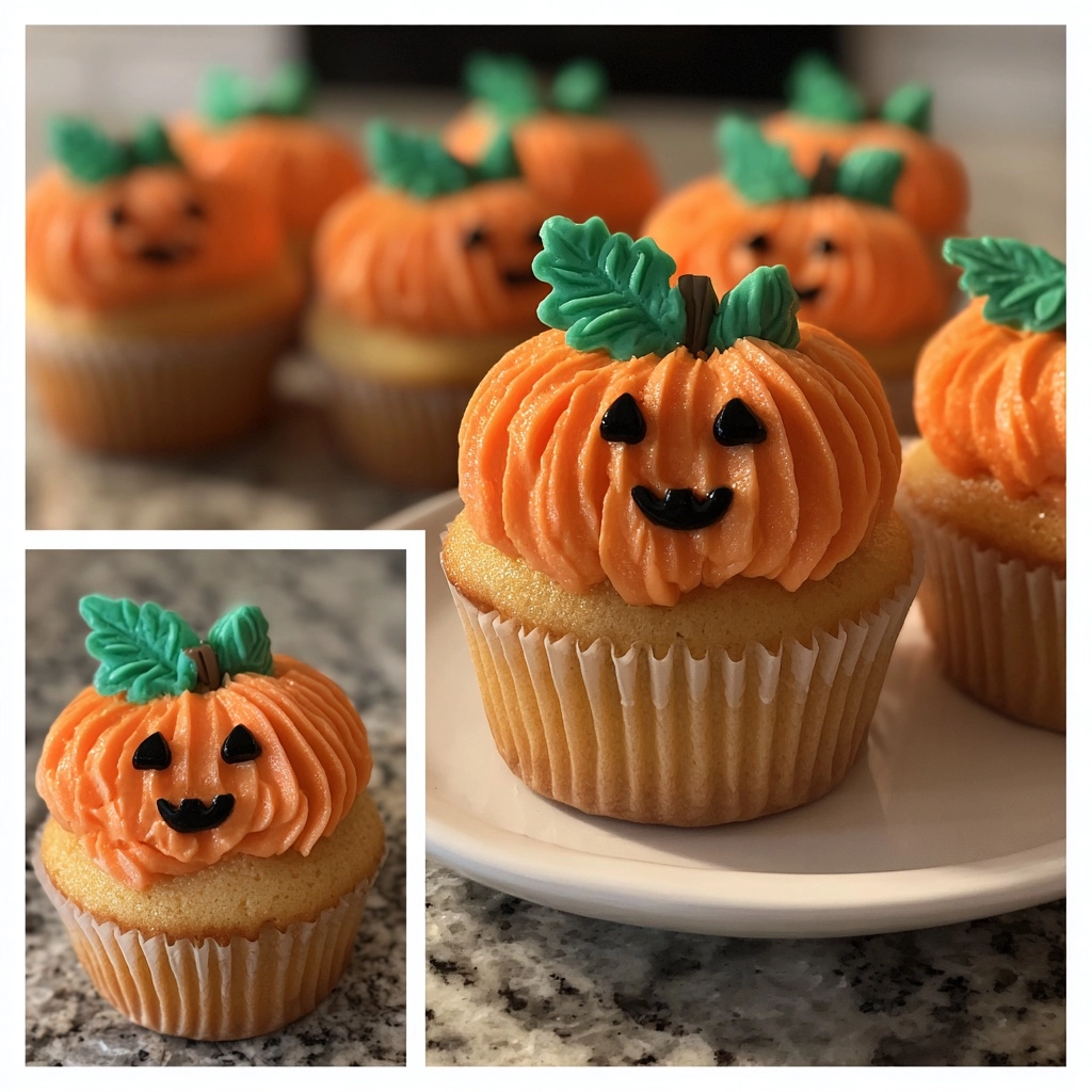 Jack-o’-Lantern Cupcakes – Castellon’s Kitchen
