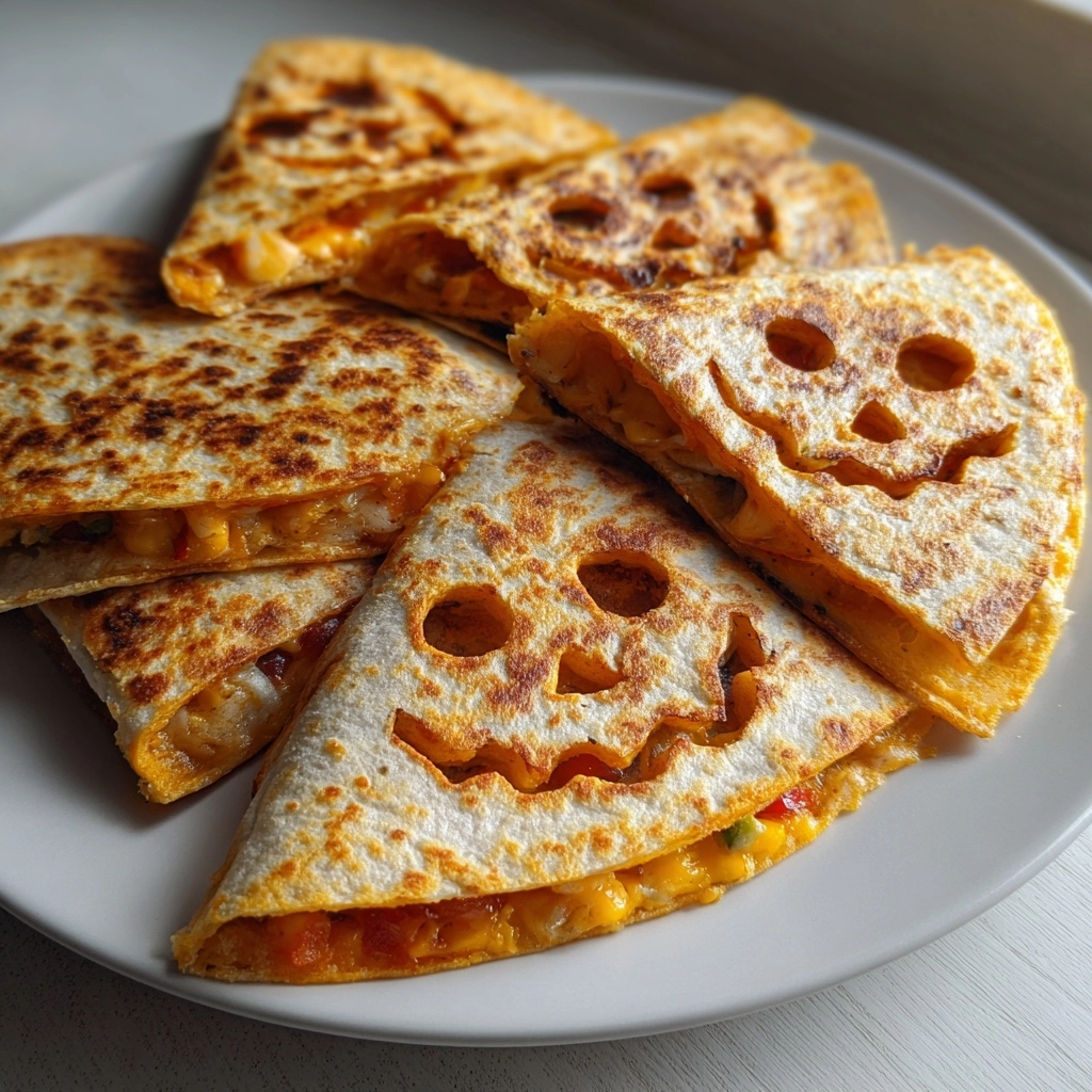 Jack-o'-Lantern Quesadillas