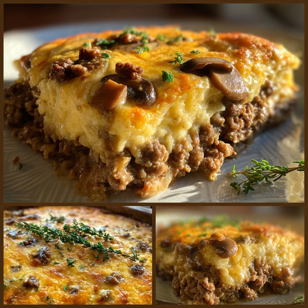 Keto Ground Beef Stroganoff Bake
