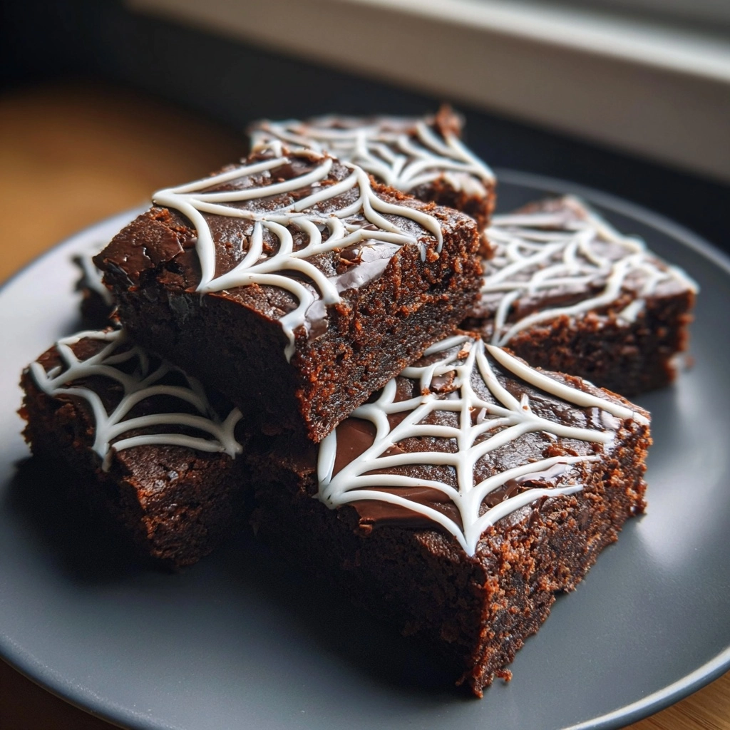 Keto Spider Web Brownies