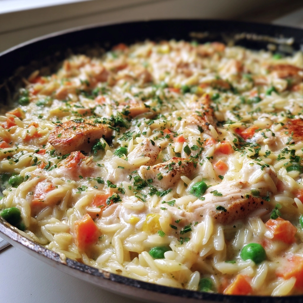Magical Creamy Chicken Pot Pie Orzo Recipe Delight
