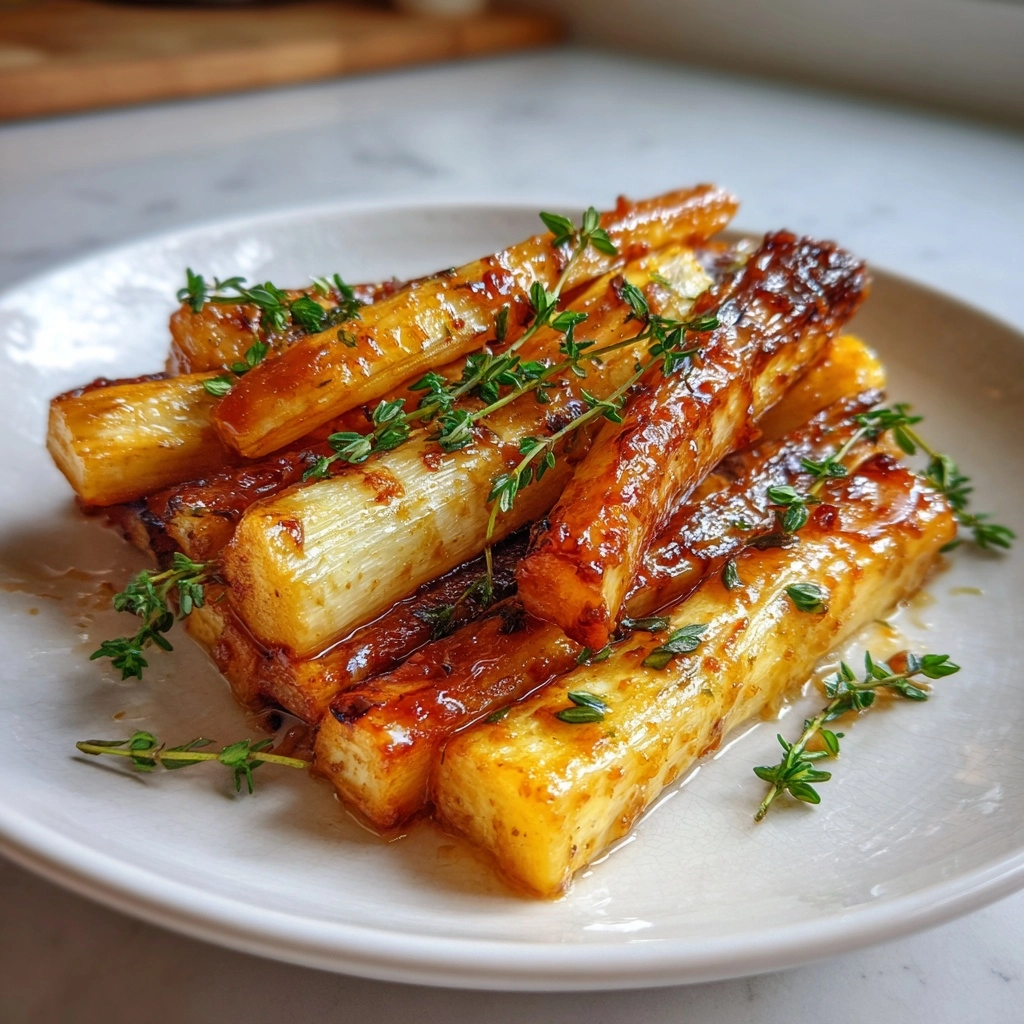 Maple Roasted Parsnips with Thyme