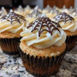 Marshmallow Spider Web Cupcakes – Baking With Blondie