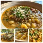 One-Pot Cheeseburger Macaroni Soup