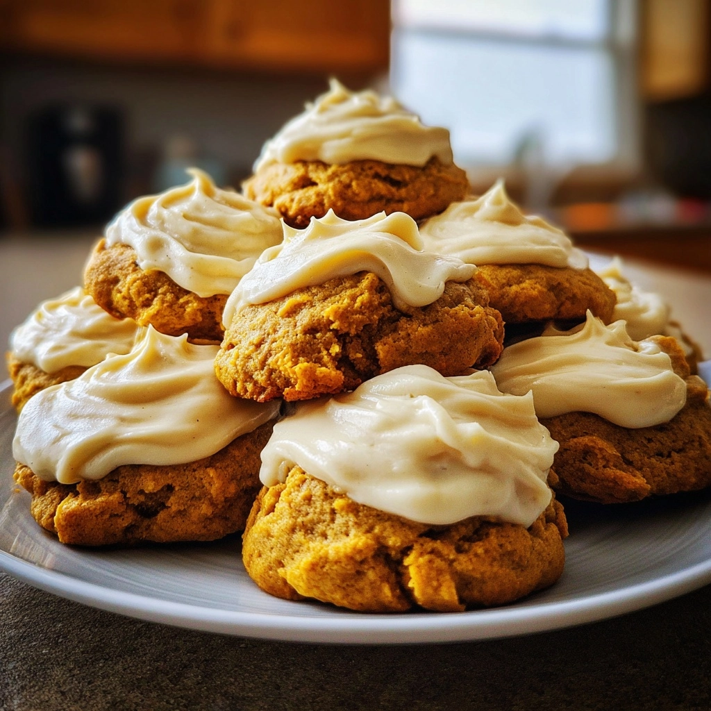 Pumpkin Cookies with Cinnamon Frosting