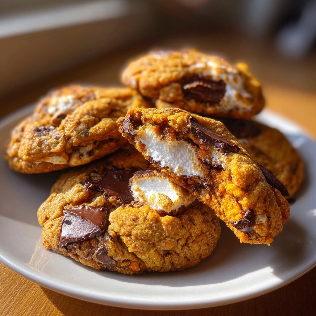 Pumpkin Smores Cookies