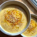 Roasted Garlic Cheddar Cauliflower Soup