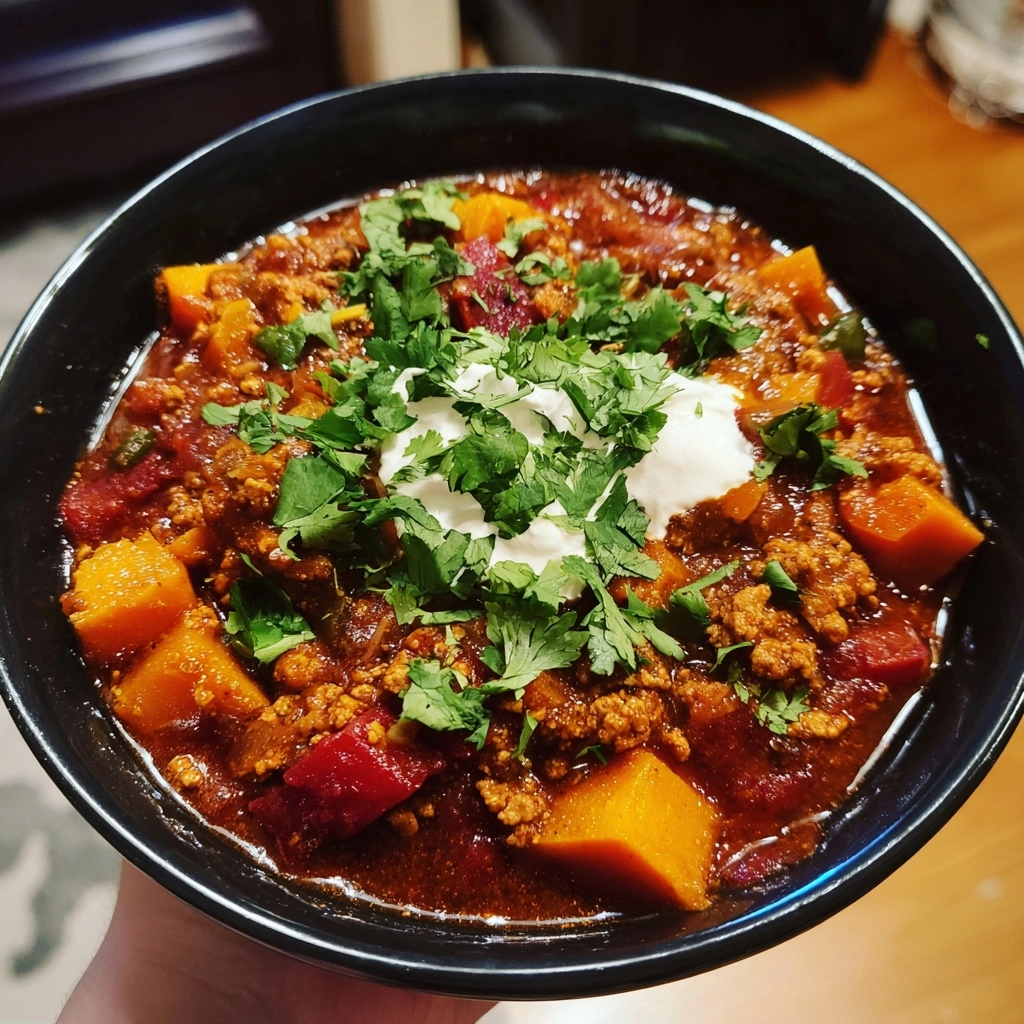 Slow Cooker Turkey and Sweet Potato Chili