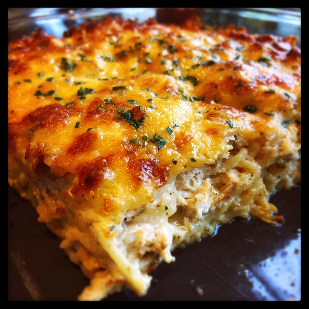 Southern Chicken Spaghetti Casserole